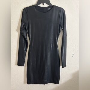 Naked Wardrobe Faux Leather Dress